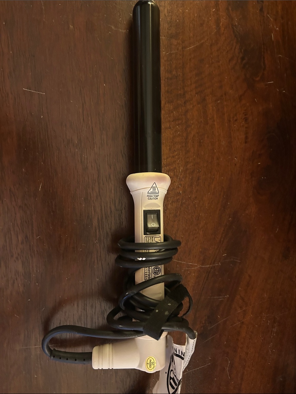 Lange Black and White Ceramic Curling Wand